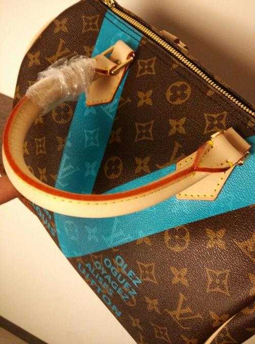 Louis Vuitton Outlet MONOGRAM V SPEEDY 30 Bag M41533 Blue