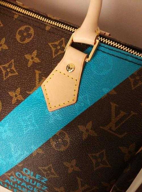 Louis Vuitton Outlet MONOGRAM V SPEEDY 30 Bag M41533 Blue