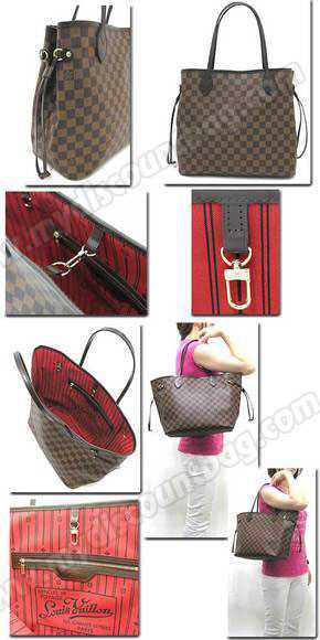 Louis Vuitton Outlet Damier Canvas Neverfull MM N51105