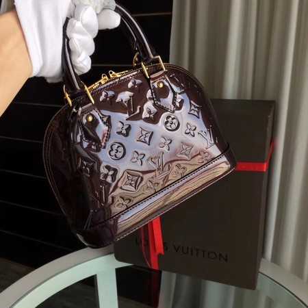 Louis Vuitton Outlet original Monogam vernis Alma BB M91606 Coffee