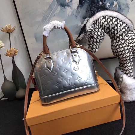 Louis Vuitton Outlet original Monogam vernis Alma BB M91606 silver