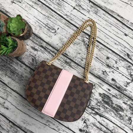 Louis Vuitton Outlet Original Damier Ebene Canvas WIGHT N64419 pink