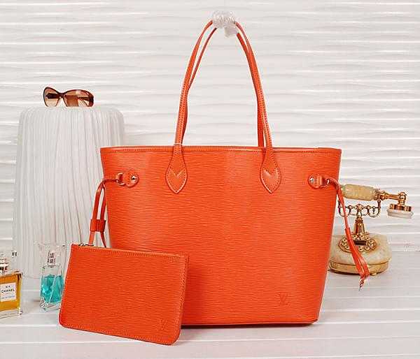 2013 Louis Vuitton Outlet epi leather bag neverfull mm m40884 orange