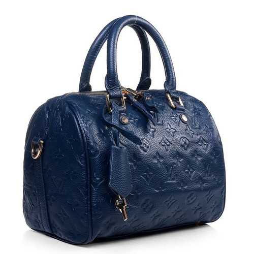 Louis Vuitton Outlet monogram empreinte speedy bandouliere 25 handbag M40762 blue