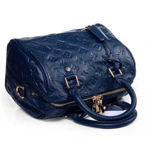 Louis Vuitton Outlet monogram empreinte speedy bandouliere 25 handbag M40762 blue