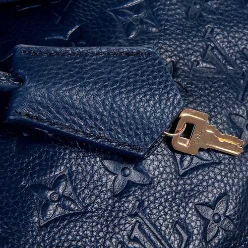 Louis Vuitton Outlet monogram empreinte speedy bandouliere 25 handbag M40762 blue