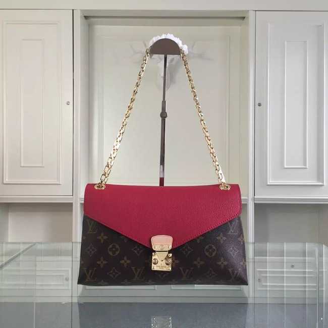 Louis Vuitton Outlet Monogram Canvas Pallas Chain 41246 Burgundy