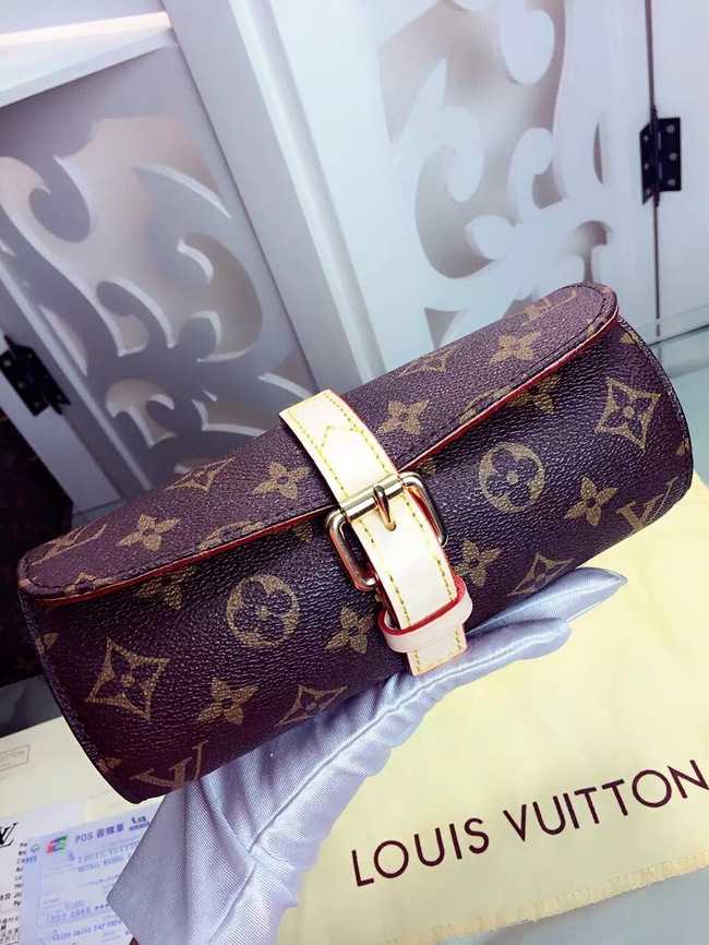 Louis Vuitton Outlet Monogram Canvas 3 Watch Case M47530