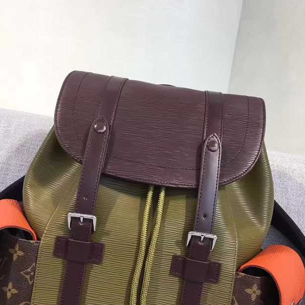 2017 Louis Vuitton Outlet original leather christopher PM M53425 monogram green