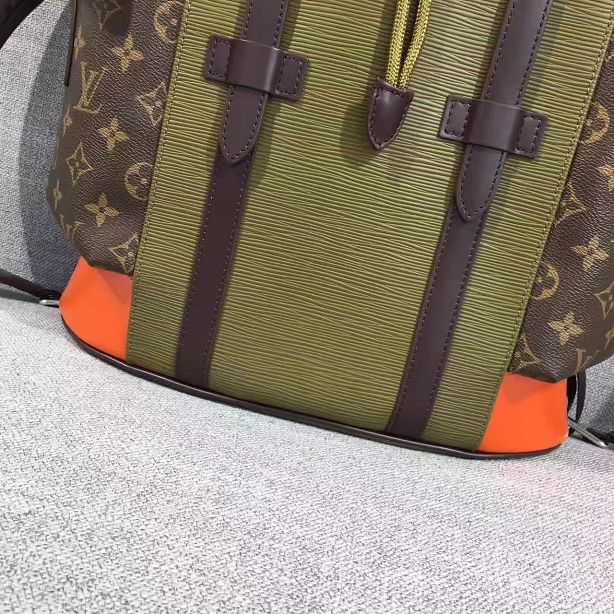 2017 Louis Vuitton Outlet original leather christopher PM M53425 monogram green