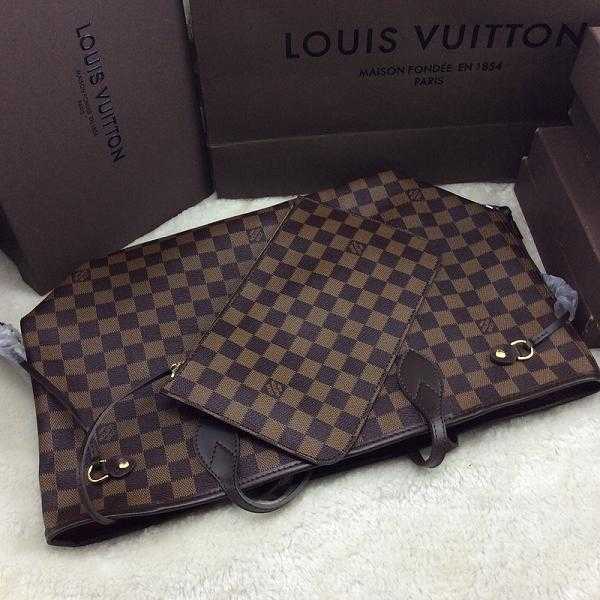 Louis Vuitton Outlet damier ebene canvas neverfull mm n41358