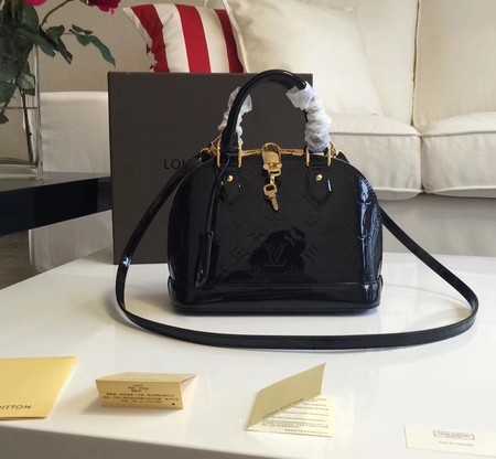 Louis Vuitton Outlet original Monogam vernis Alma BB M91606 black