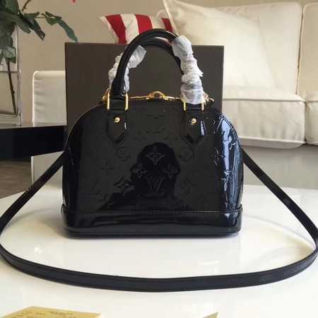 Louis Vuitton Outlet original Monogam vernis Alma BB M91606 black