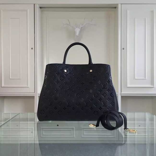 Louis Vuitton Outlet Monogram Empreinte Montaigne GM M41059 black