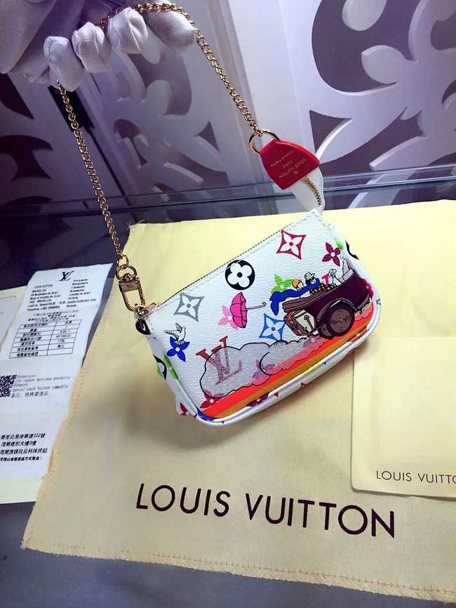 Louis Vuitton Outlet Monogram Multicolore Milla Clutch M41655 White