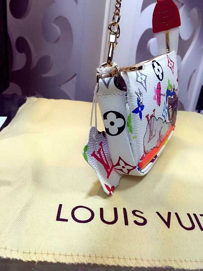 Louis Vuitton Outlet Monogram Multicolore Milla Clutch M41655 White