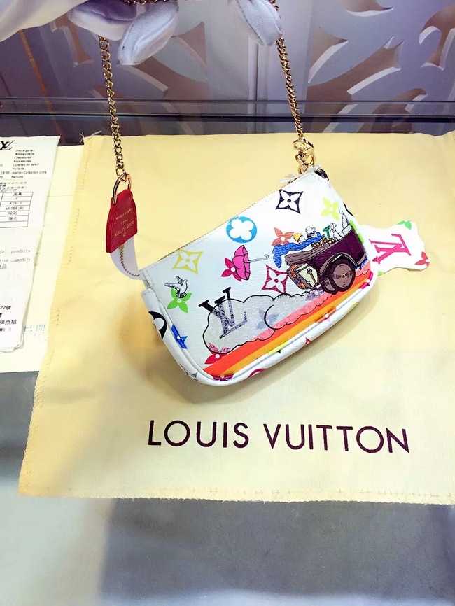 Louis Vuitton Outlet Monogram Multicolore Milla Clutch M41655 White