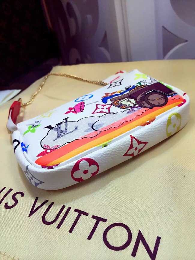 Louis Vuitton Outlet Monogram Multicolore Milla Clutch M41655 White