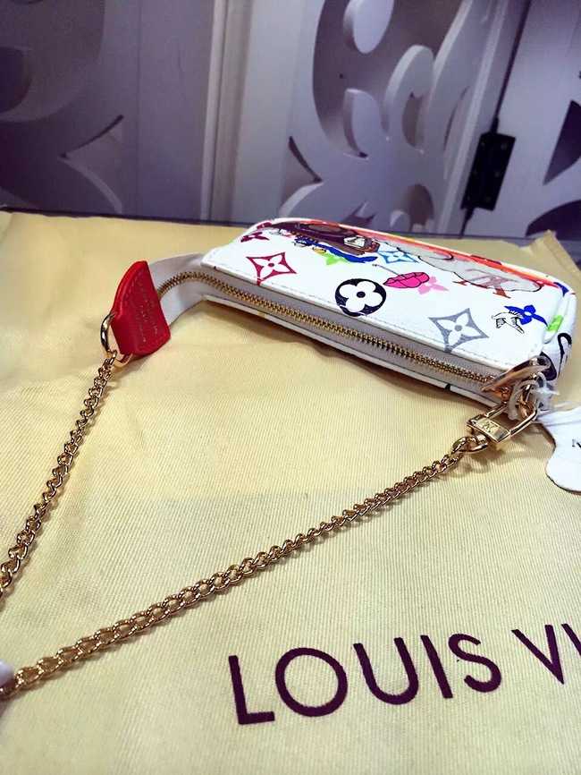 Louis Vuitton Outlet Monogram Multicolore Milla Clutch M41655 White