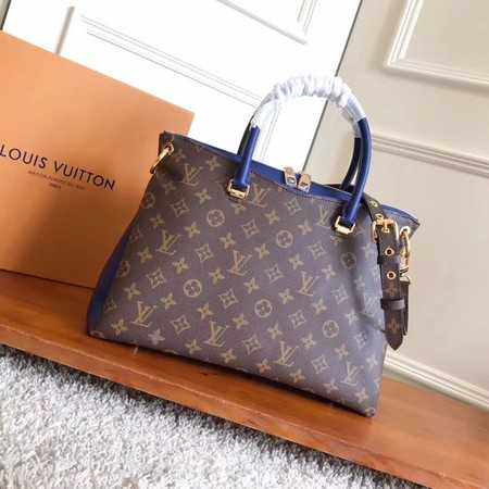 Louis Vuitton Outlet Monogram Canvas Pallas Original leather M42810 blue