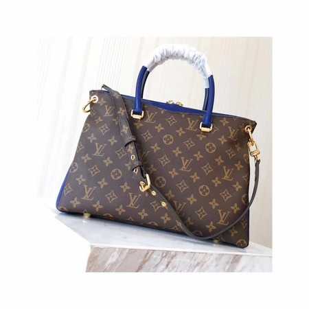 Louis Vuitton Outlet Monogram Canvas Pallas Original leather M42810 blue