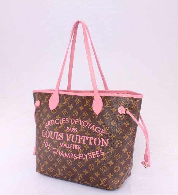 2013 Louis Vuitton Outlet Monogram Canvas Ikat Neverfull mm M40939 pink