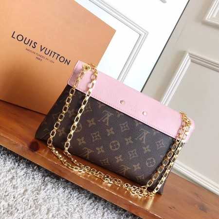 Louis Vuitton Outlet Original Monogram Canvas Pallas Chain M41201 pink