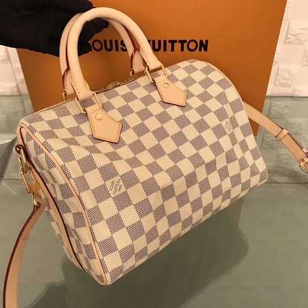 Louis Vuitton Outlet Damier Azur Canvas Original leather N41374