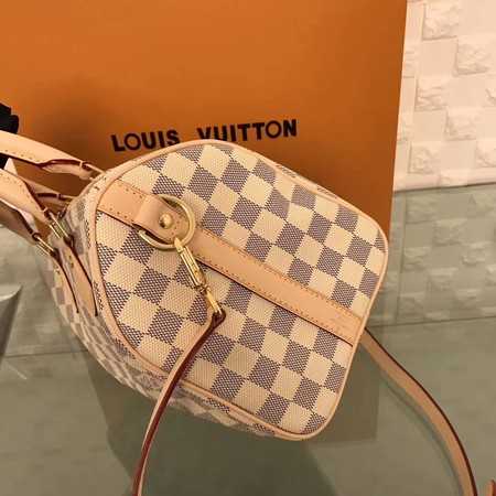 Louis Vuitton Outlet Damier Azur Canvas Original leather N41374