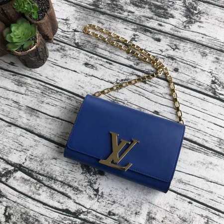 Louis Vuitton Outlet CHAIN LOUISE Original leather Shoulder Bag M94335 blue