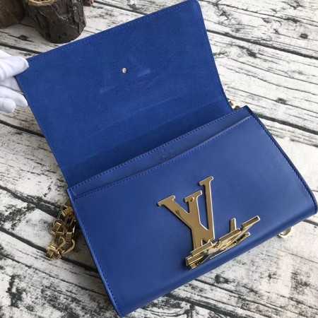 Louis Vuitton Outlet CHAIN LOUISE Original leather Shoulder Bag M94335 blue