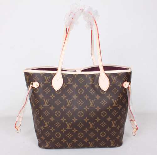 2014 Louis Vuitton Outlet monogram canvas bag neverfull pm m41001 fuchsia