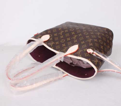 2014 Louis Vuitton Outlet monogram canvas bag neverfull pm m41001 fuchsia