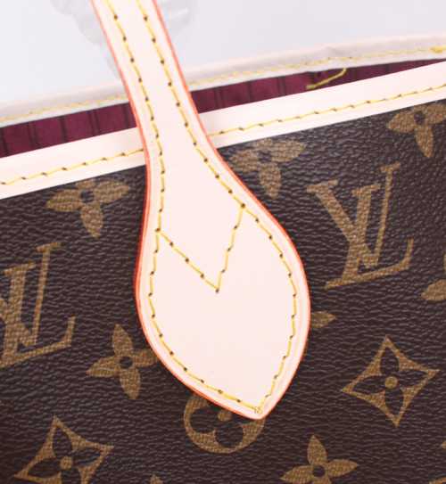 2014 Louis Vuitton Outlet monogram canvas bag neverfull pm m41001 fuchsia