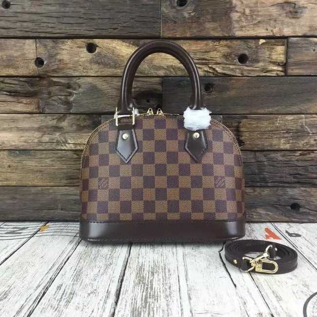 Louis Vuitton Outlet Damier Ebene Canvas ALMA BB M41221 Coffee