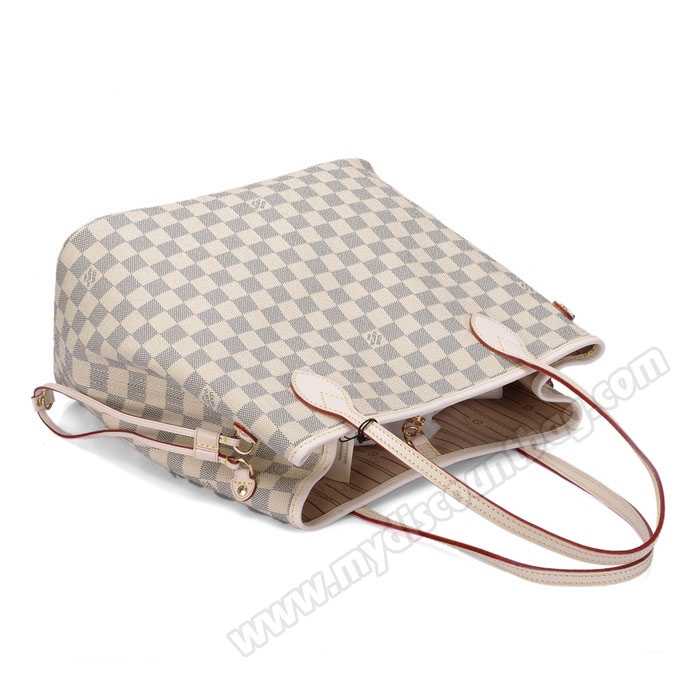 Louis Vuitton Outlet handbag damier azur canvas neverfull mm n51107