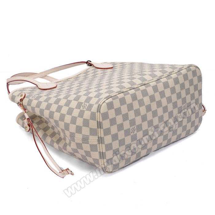 Louis Vuitton Outlet handbag damier azur canvas neverfull mm n51107