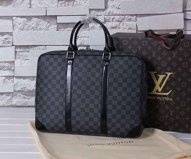 Louis Vuitton Outlet Monogram Damier Briefcase 41125 Black