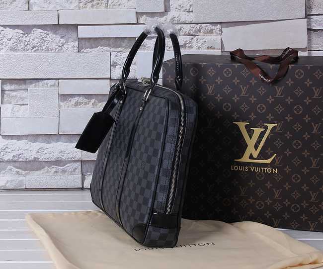 Louis Vuitton Outlet Monogram Damier Briefcase 41125 Black