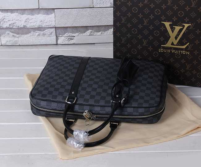 Louis Vuitton Outlet Monogram Damier Briefcase 41125 Black