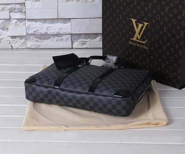 Louis Vuitton Outlet Monogram Damier Briefcase 41125 Black