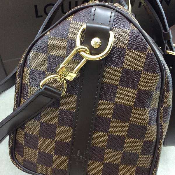 Louis Vuitton Outlet Damier Ebene Speedy 25 with Shoulder Strap N41181