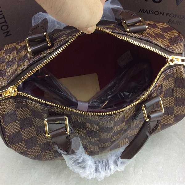 Louis Vuitton Outlet Damier Ebene Speedy 25 with Shoulder Strap N41181