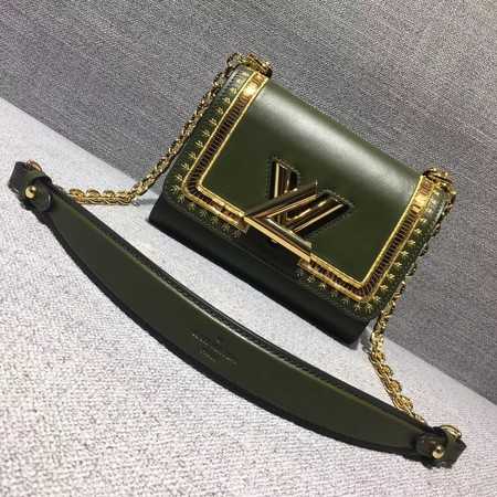 Louis Vuitton Outlet TWIST Original leather Shoulder Bag A50273 green