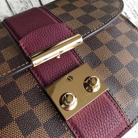 Louis Vuitton Outlet Original Damier Ebene Canvas WIGHT N64419 purple