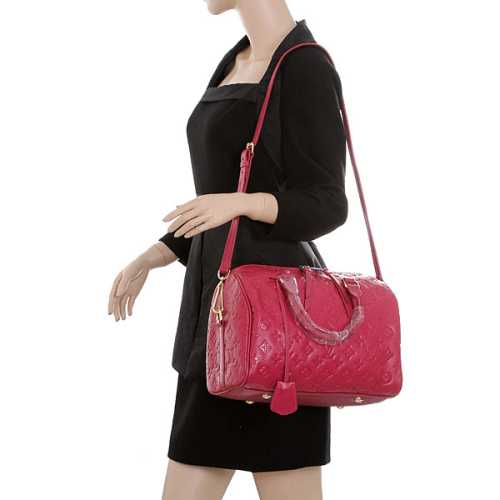 Louis Vuitton Outlet monogram empreinte speedy bandouliere 30 M40762 rose red