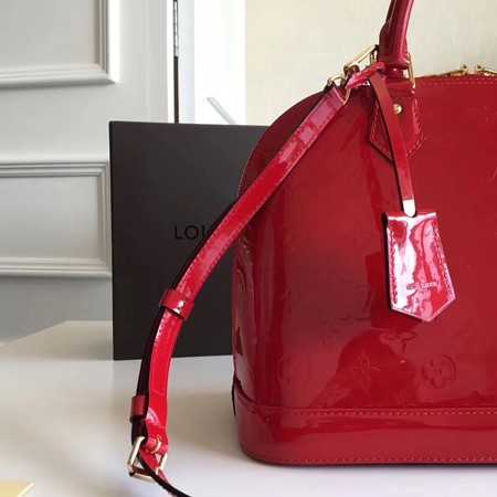 Louis Vuitton Outlet original Monogam vernis Alma M91611 red