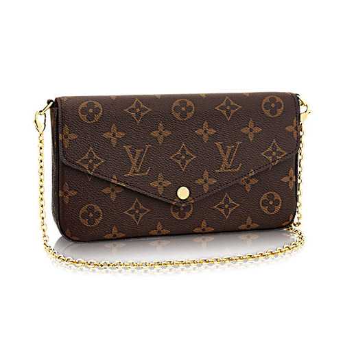 Louis Vuitton Outlet Monogram Canvas Felicie Chain Wallet M61276