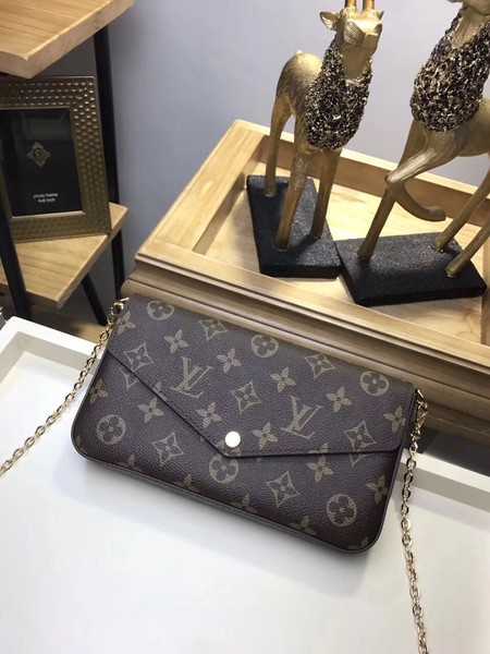 Louis Vuitton Outlet Monogram Canvas Felicie Chain Wallet M61276