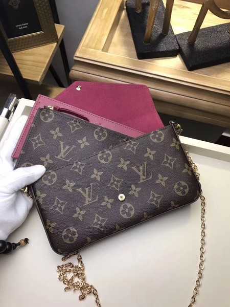 Louis Vuitton Outlet Monogram Canvas Felicie Chain Wallet M61276